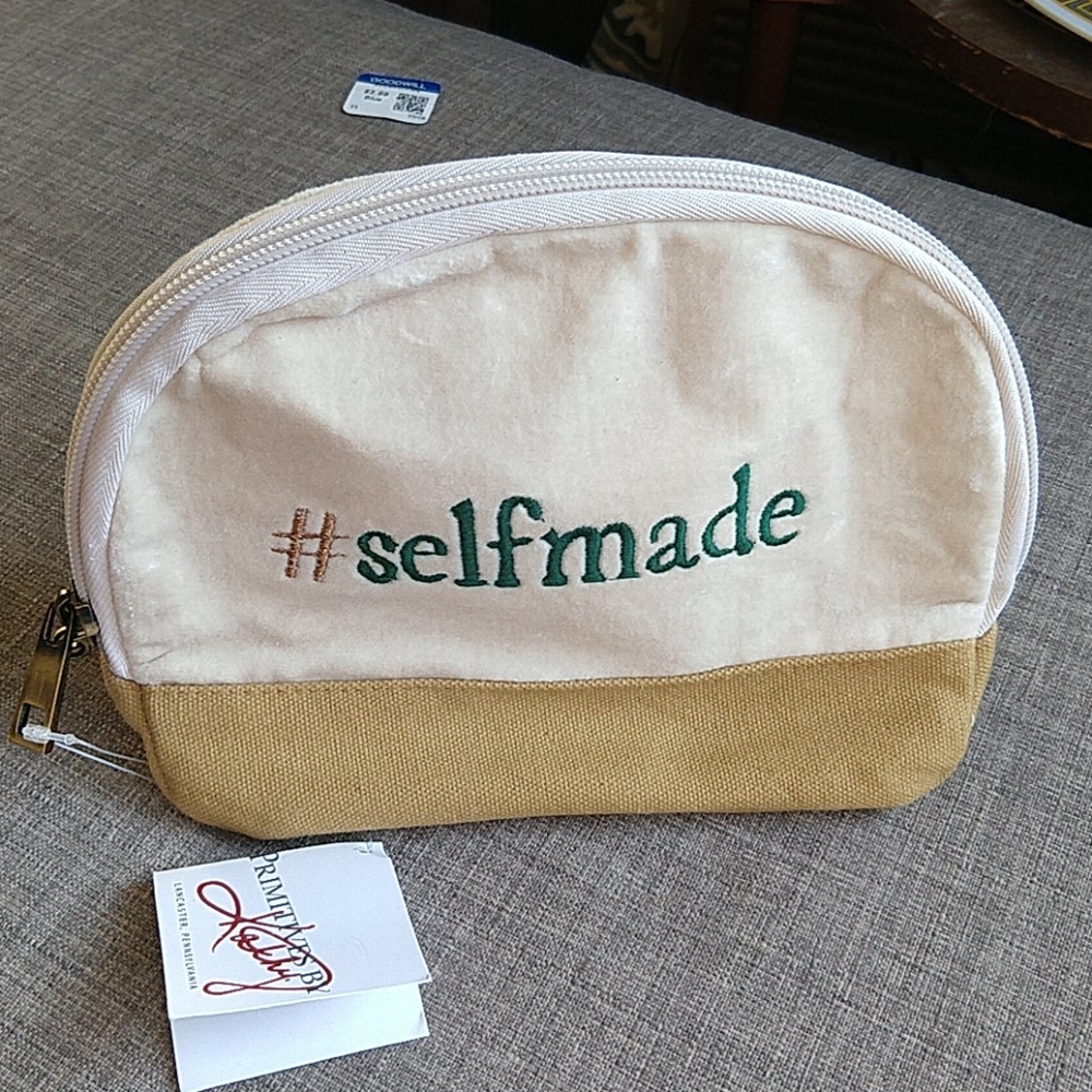 Primitives by Kathy Kindness #selfmade Velvet & Canvas Zippered Accessory Bag